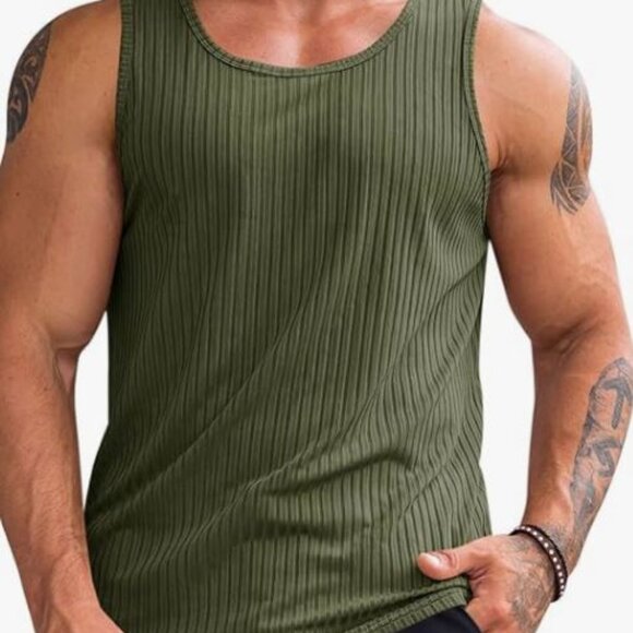 Runcati Men's Ribbed Tank Tops Knit Sleeveless -NWT - Picture 1 of 3